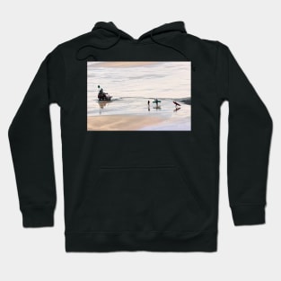 Surfers on woolacombe beach Hoodie